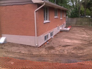 12 Backfilled side and Rear